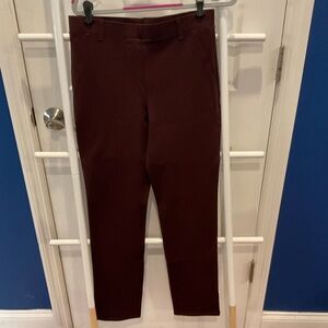 Quince Deep Burgundy Stretch Pants NWT 562